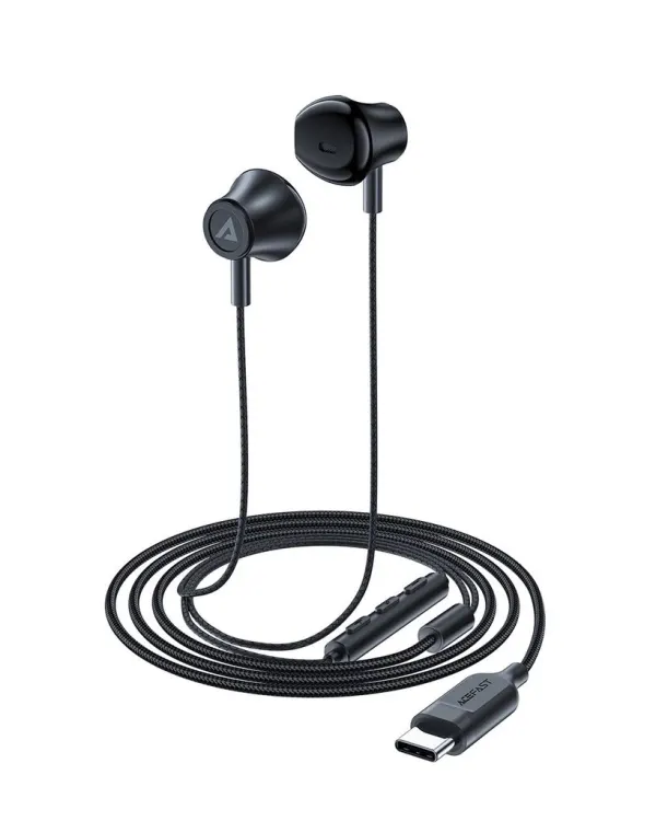 Acefast L2 in-ear headphones with USB-C connector, microphone and remote control 1.2 m - black