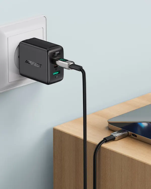 Charging Data Cable C6-03 USB-C to USB-C 100W Black alternate view 2