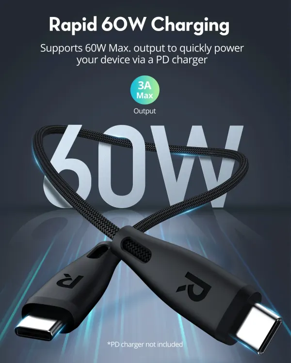 RAVPower 60W C-C 1.2M alternate view 2